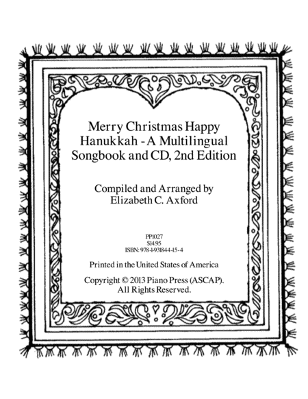 Merry Christmas Happy Hanukkah A Multilingual Songbook Page 2