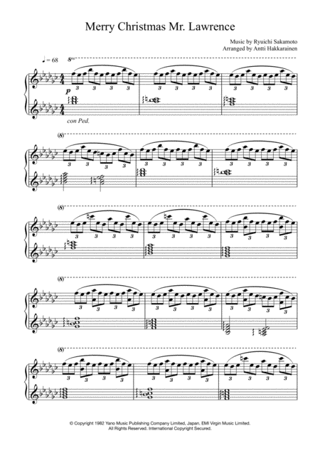 Merry Christmas Mr Lawrence Piano Page 2