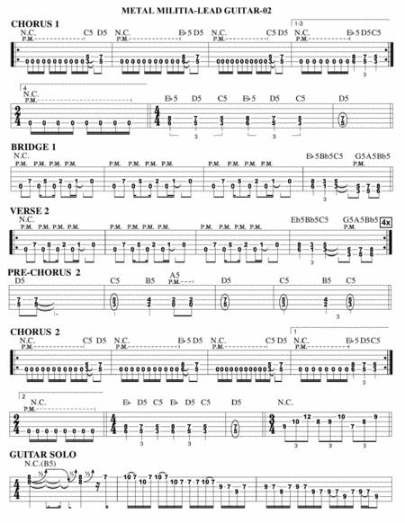 Metal Militia Guitar Tab Page 2