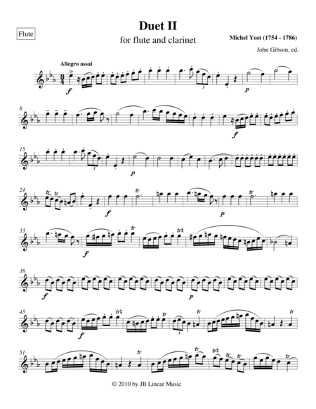 Michel Yost Op5 2 For Flute And Clarinet Page 2