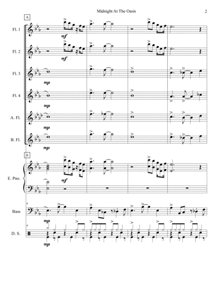 Midnight At The Oasis Flute Choir Page 2