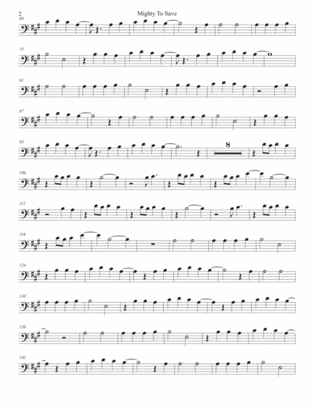Mighty To Save Original Key Trombone Page 2