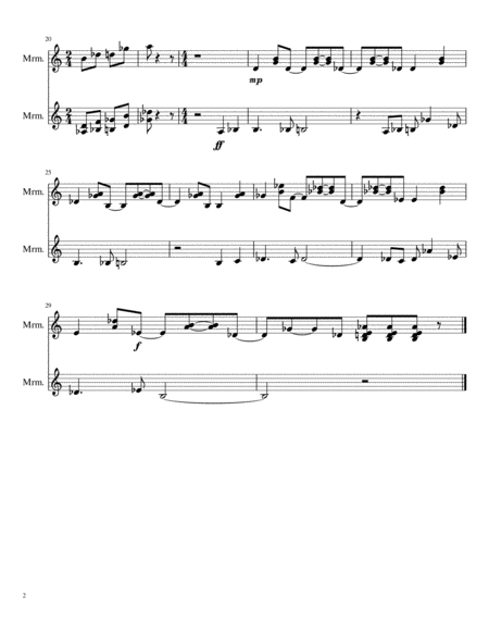 Mii Theme Marimba Duet Page 2