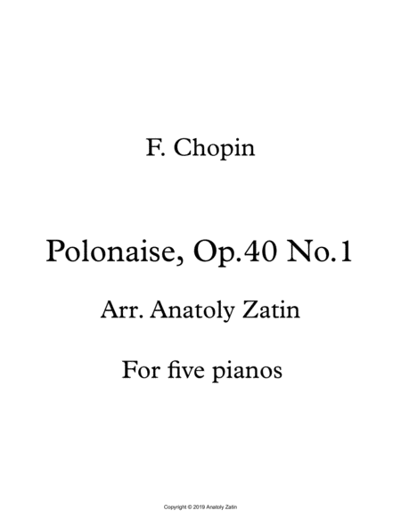 Military Polonaise For Five Pianos Page 2