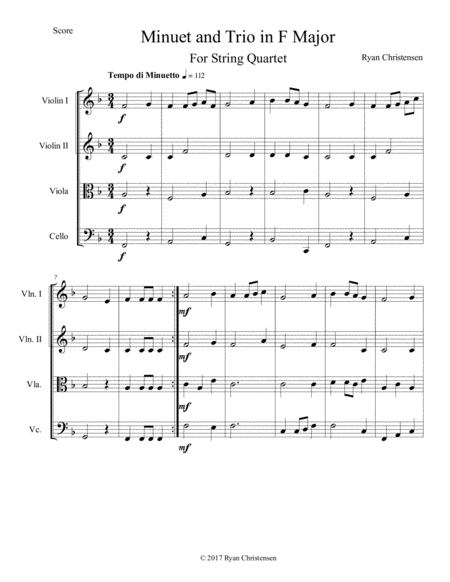 Minuet And Trio In F Major Page 2