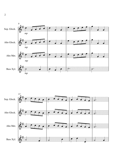 Minuet In G For Orff Ensemble Page 2