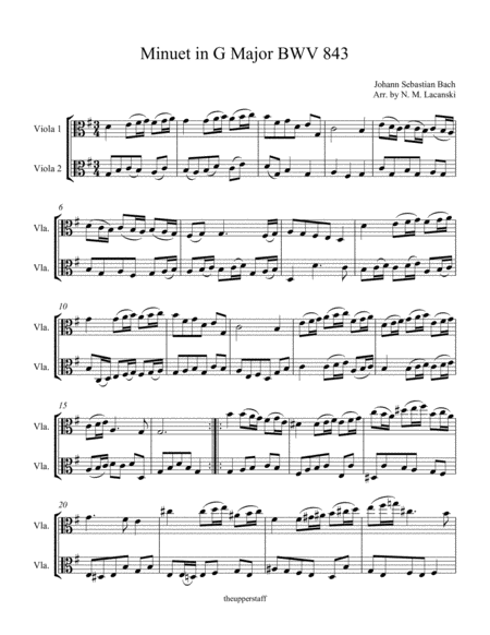 Minuet In G Major Bwv 843 Page 2