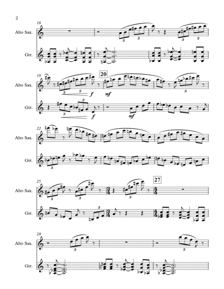 Modern Jazz Suite For Alto Sax And Guitar Page 2