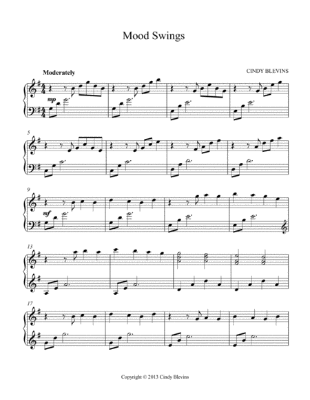 Mood Swings An Original Solo For Double Strung Harp Page 2