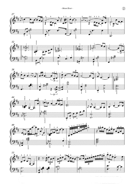 Moon River Jazz Piano Page 2