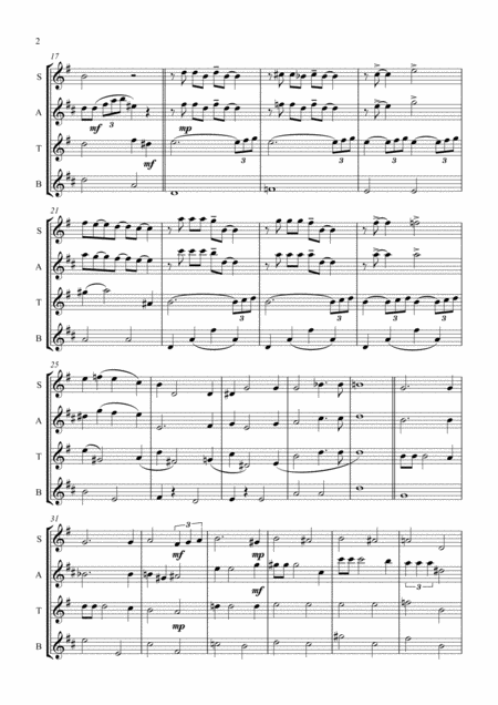 Moonlight Serenade Saxophone Quartet Page 2