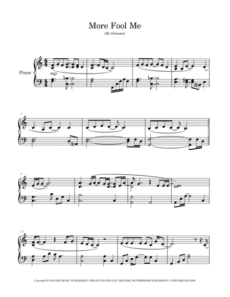 More Fool Me Arranged For Piano Solo Page 2