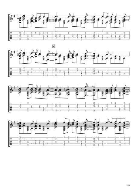 More Than Words Fingerstyle Guitar Solo Page 2