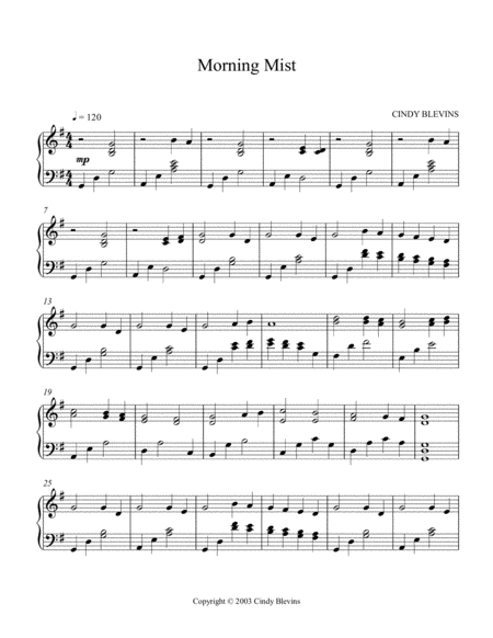 Morning Mist Original Piano Solo From My Piano Book Piano Compendium Page 2