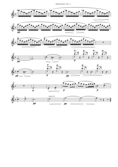 Morning Mood From Peer Gynt For Saxophone Quartet Page 2