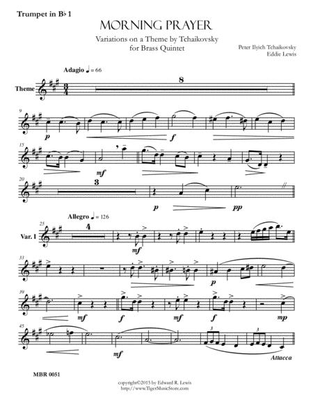 Morning Prayer Variations On A Theme By Tchaikovsky By Eddie Lewis Page 2