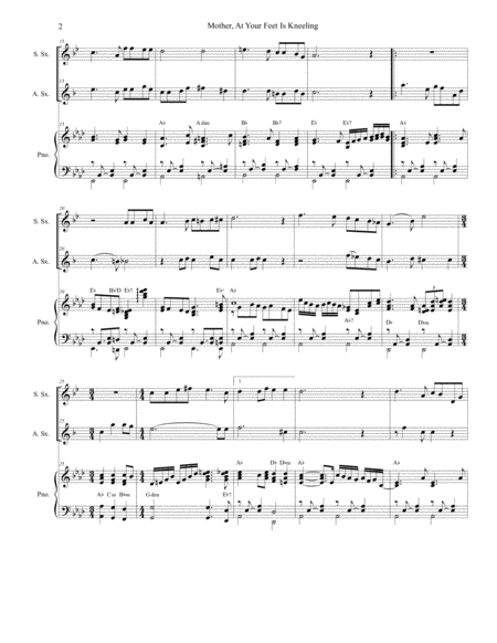 Mother At Your Feet Is Kneeling Duet For Soprano And Alto Saxophone Page 2