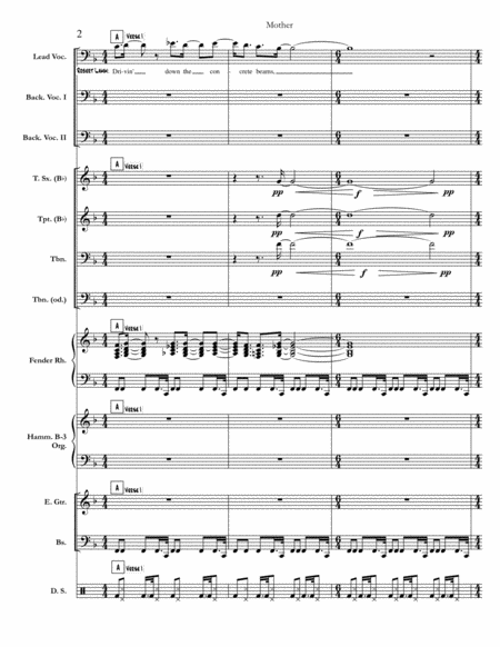 Mother Chicago Full Score Set Of Parts Page 2