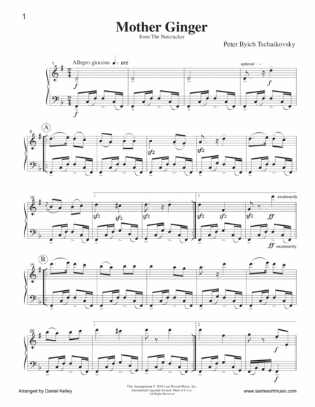 Mother Ginger From The Nutcracker For Clarinet Cello Or Bassoon Duet Music For Two Page 2