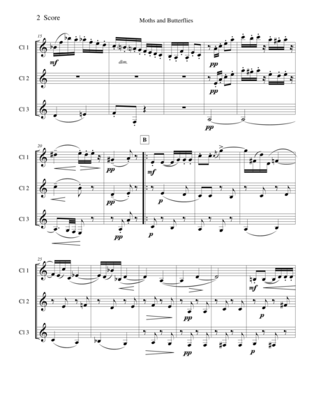 Moths And Butterflies By Elgar For Clarinet Trio Page 2