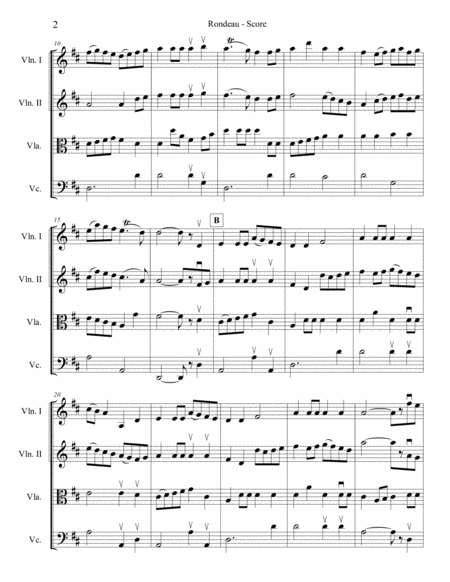 Mouret Rondeau For String Quartet Page 2