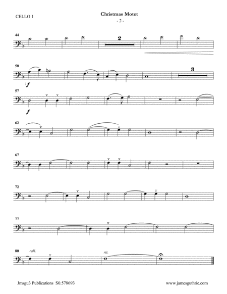 Mouton Christmas Motet For String Choir Page 2