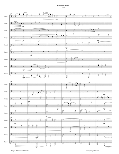 Mouton Christmas Motet For Tuba Euphonium Choir Page 2