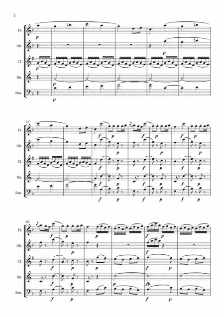 Mozart A Selection Of 3 Pieces From Balletmusik Zur Pantomime Les Petits Riens K299b K Anh 10 Wind Quintet Page 2