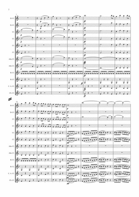Mozart Die Hochzeit Des Figaro The Marriage Of Figaro Overture K492 Clarinet Choir Page 2