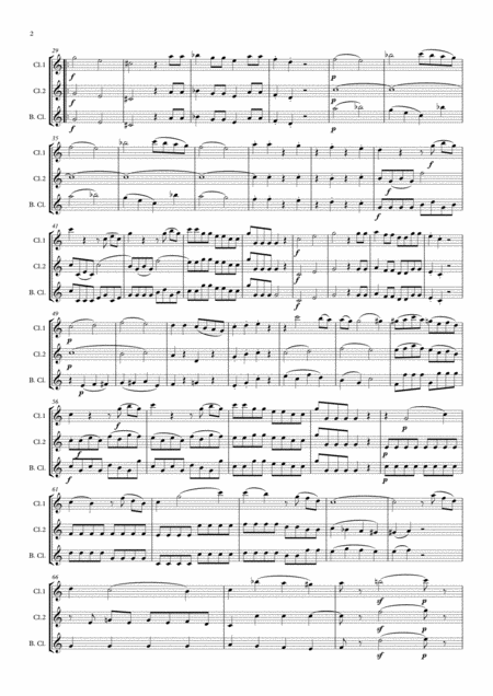 Mozart Divertimento No 4 Complete From Five Divertimenti For 3 Basset Horns Kv439b Clarinet Trio 2 Bb And Bass Alt 3rd Bb Page 2