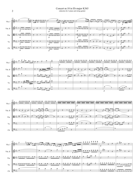 Mozart Double Concert Nr 10 For 2 Piano And Orchestra Version For 2 Pf And String Quintet Page 2