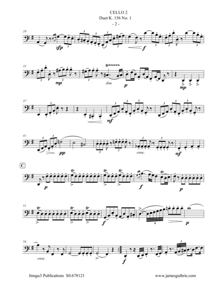 Mozart Duet K 156 No 1 For Cello Duo Page 2