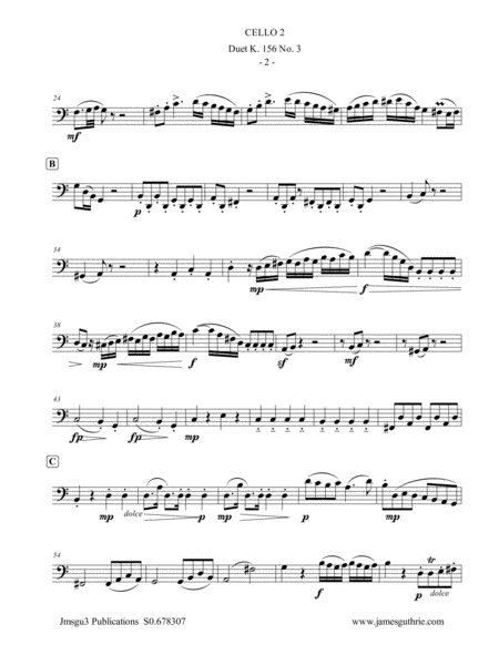 Mozart Duet K 156 No 3 For Cello Duo Page 2