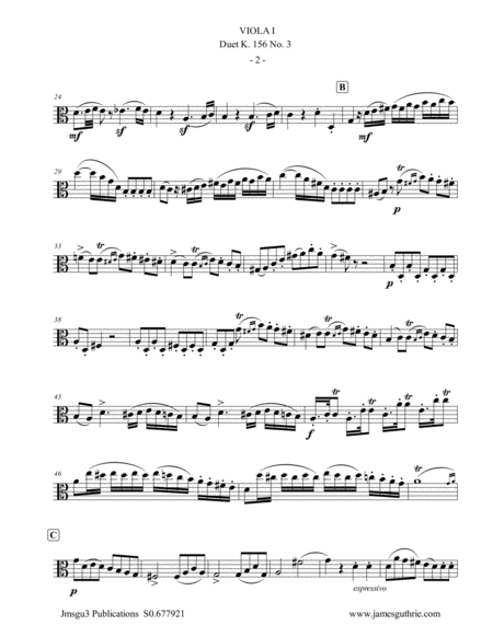 Mozart Duet K 156 No 3 For Viola Duo Page 2