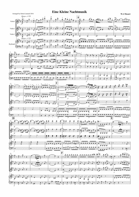 Mozart Eine Kleine Nachtmusik Allegro Page 2