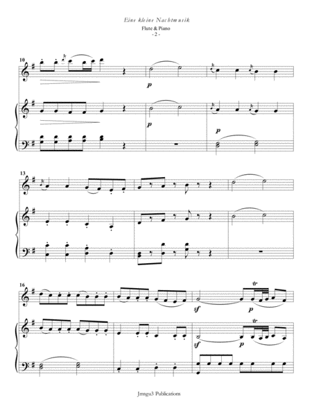 Mozart Eine Kleine Nachtmusik For Flute Piano Page 2