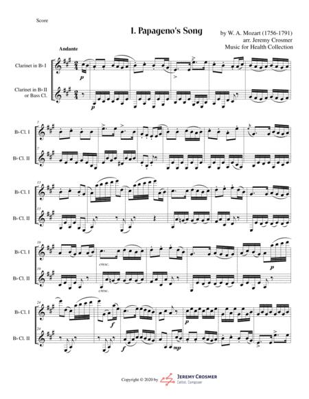 Mozart Magic Flute Selections Music For Health Duet For 2 Clarinets Page 2