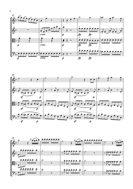 Mozart Queen Of The Night Aria Der Holle Rache String Quartet Page 2