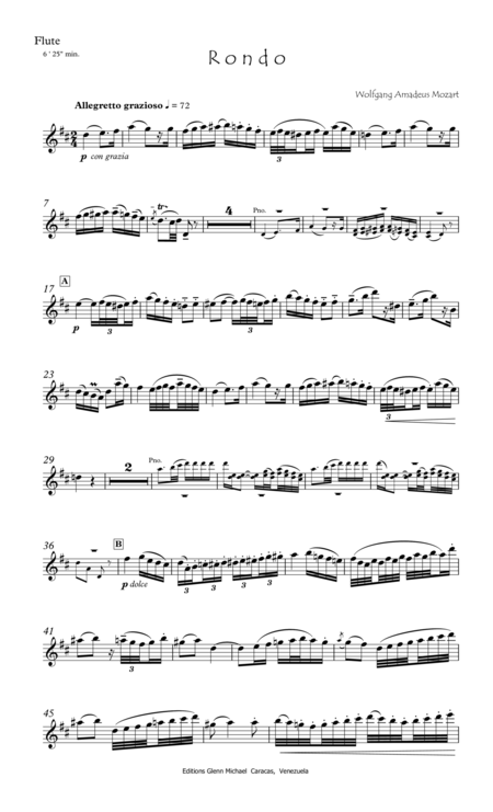 Mozart Rondo In D For Flute Piano Page 2