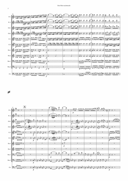 Mozart Serenade No 13 In G Eine Kleine Nachtmusik K 525 Complete Wind Dectet Page 2