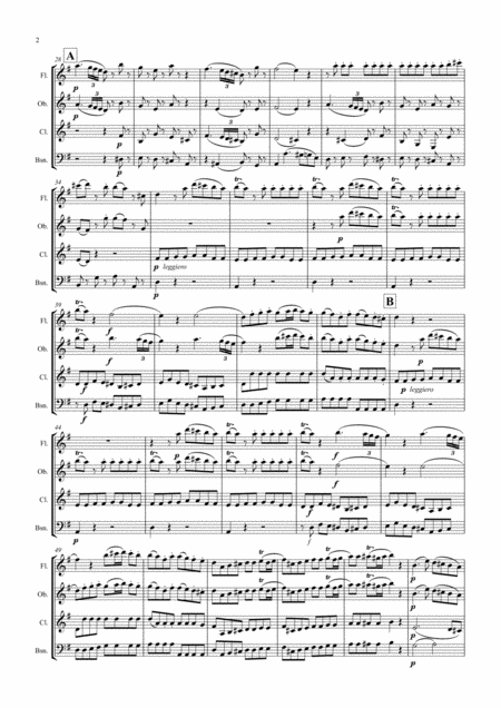 Mozart Serenade No 13 In G Eine Kleine Nachtmusik K 525 Mvt I Allegro Wind Quartet Page 2