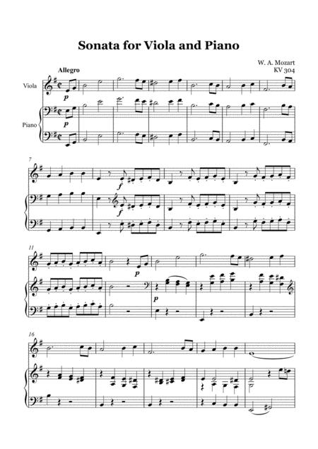 Mozart Sonata For Viola And Piano Kv 304 Page 2