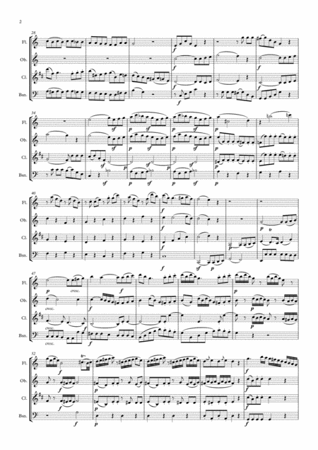 Mozart String Quartet No 19 In C Major K465 Dissonance Mvt I Adagio Allegro Wind Quartet Page 2