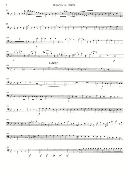 Mozart Symphony No 40 In G Minor Movement 1 Euphonium Only Page 2