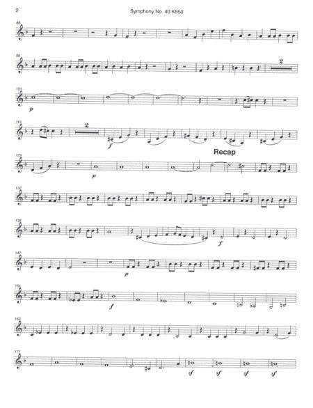 Mozart Symphony No 40 In G Minor Movement 1 F Horn 2 Only Page 2