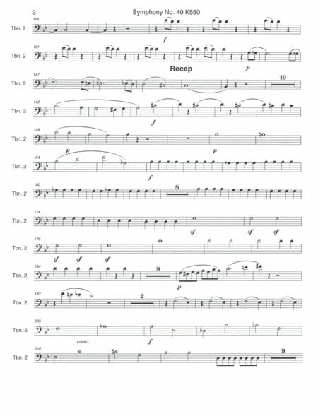 Mozart Symphony No 40 In G Minor Movement 1 Trombone 2 Only Page 2