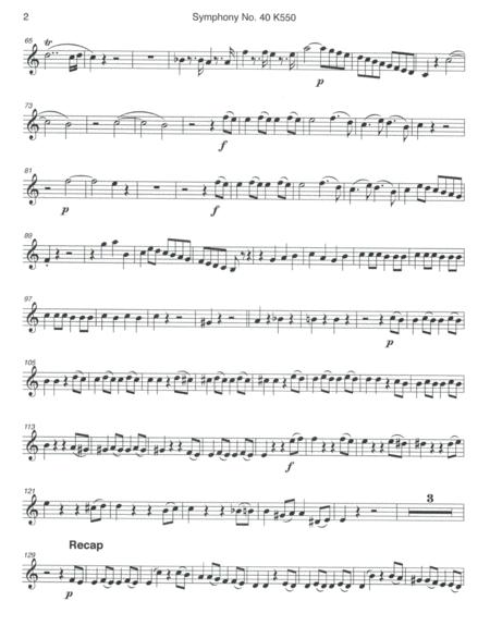 Mozart Symphony No 40 In G Minor Movement 1 Trumpet 1 Only Page 2