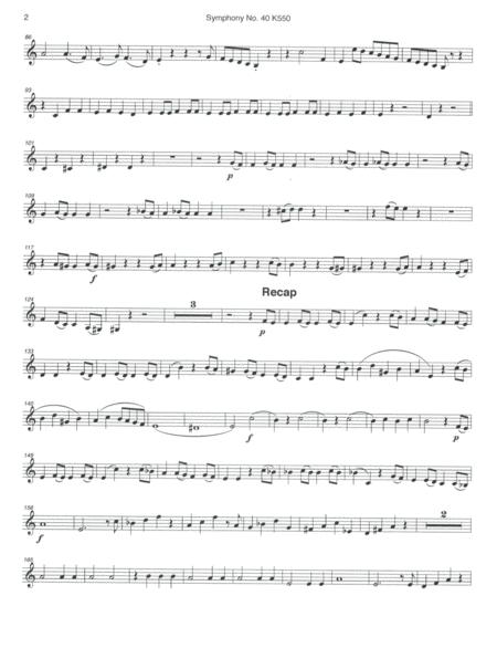 Mozart Symphony No 40 In G Minor Movement 1 Trumpet 2 Only Page 2