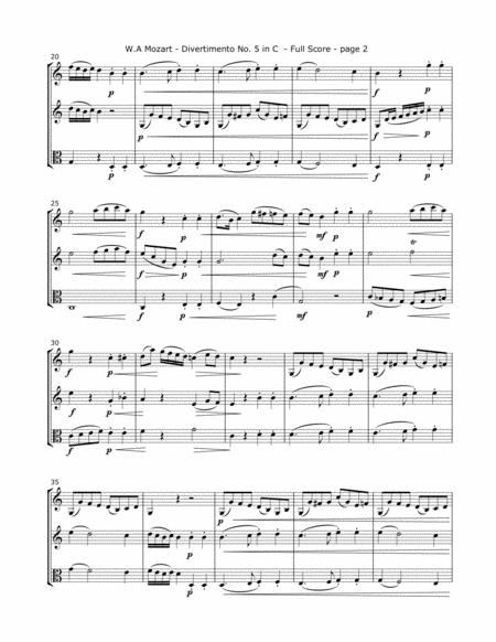 Mozart W Divertimento No 5 Mvt 4 For Two Violins And Viola Page 2