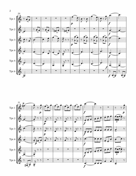 Mozarts Presto For Trumpet Sextet Page 2